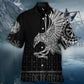 Norse Warrior Raven Odin Victory Hawaiian Shirt Design Detail For Beach Days And Holiday Travel