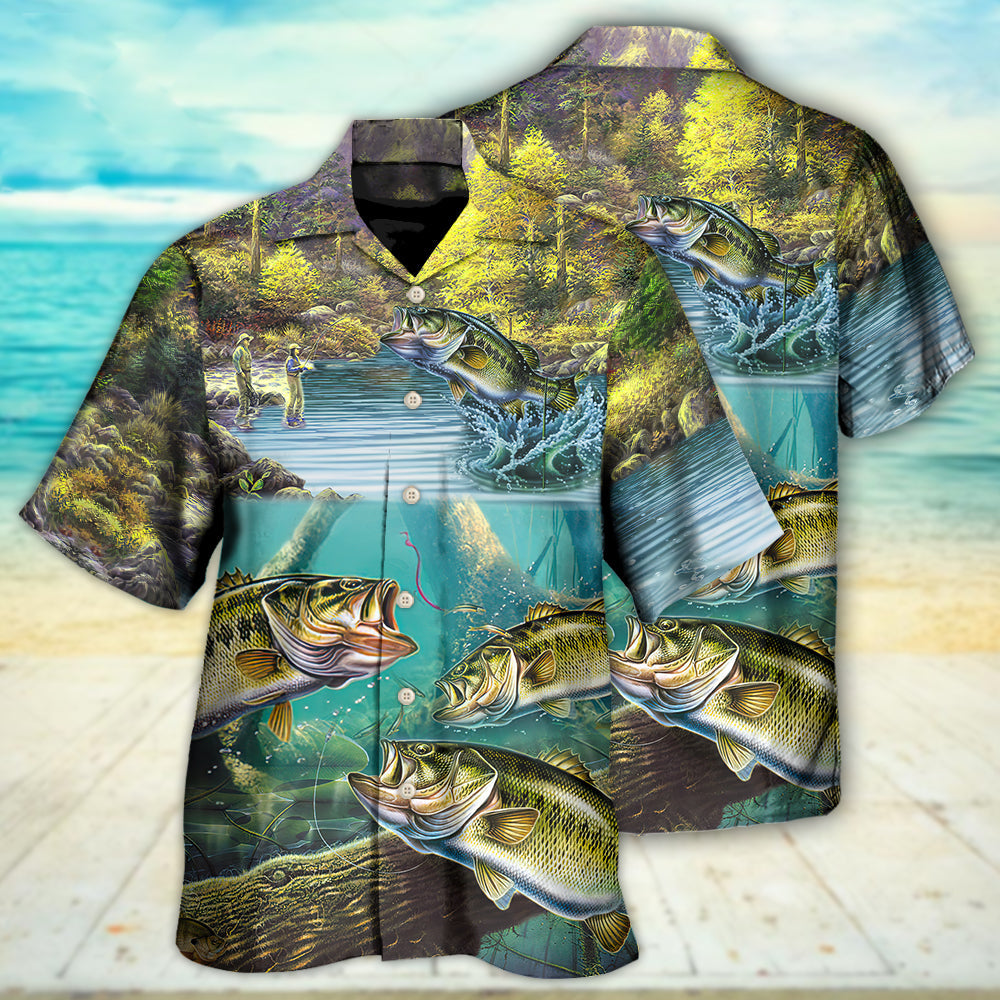 Fish Fishing Hawaiian Shirt Design Detail For Beach Days And Holiday Travel