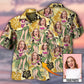 Tropical Face Personalized Photo Hawaiian Shirt Tropical Styling View For Summer Travel