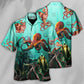 Octopus Custom Logo Unique Hawaiian Shirt Pattern Detail For Resort Wear