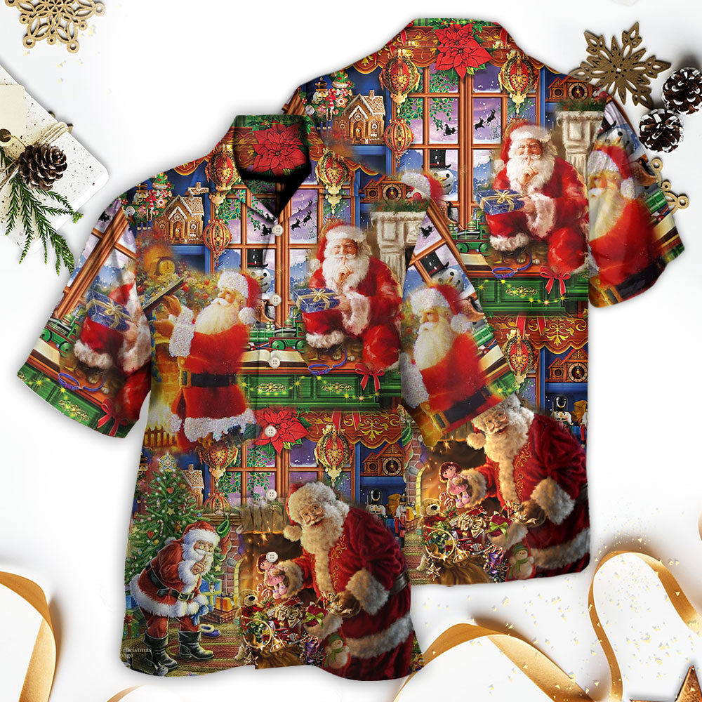 Festive Santa Christmas Hawaiian Shirt Resort Outfit View For Island Holidays