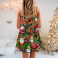 Santa Snowman For Everyone V-Neck Sleeveless Cami Dress For Festivals Travel And Relaxed Casual Summer Wear