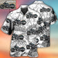 Motorcycle Personalized Photo Hawaiian Shirt Pattern Detail For Warm Weather Events