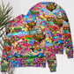 Hippie Mushroom Psychedelic Sweater For Colorful Outfits Weekend Events And Thoughtful Gift Giving