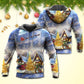 Santa Reindeer Snowman Family Hoodie For Winter Adventures Family Gatherings And Festive Everyday Style