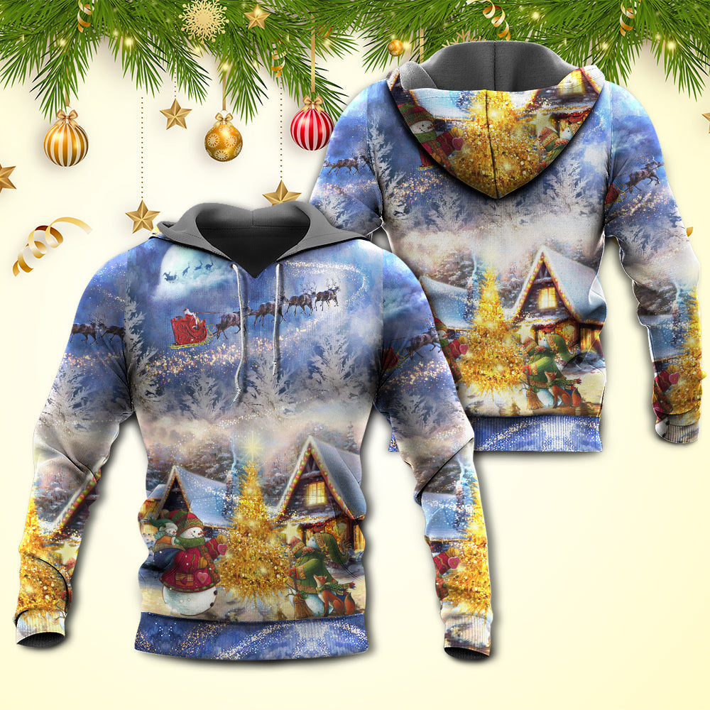 Santa Reindeer Snowman Family Hoodie For Winter Adventures Family Gatherings And Festive Everyday Style