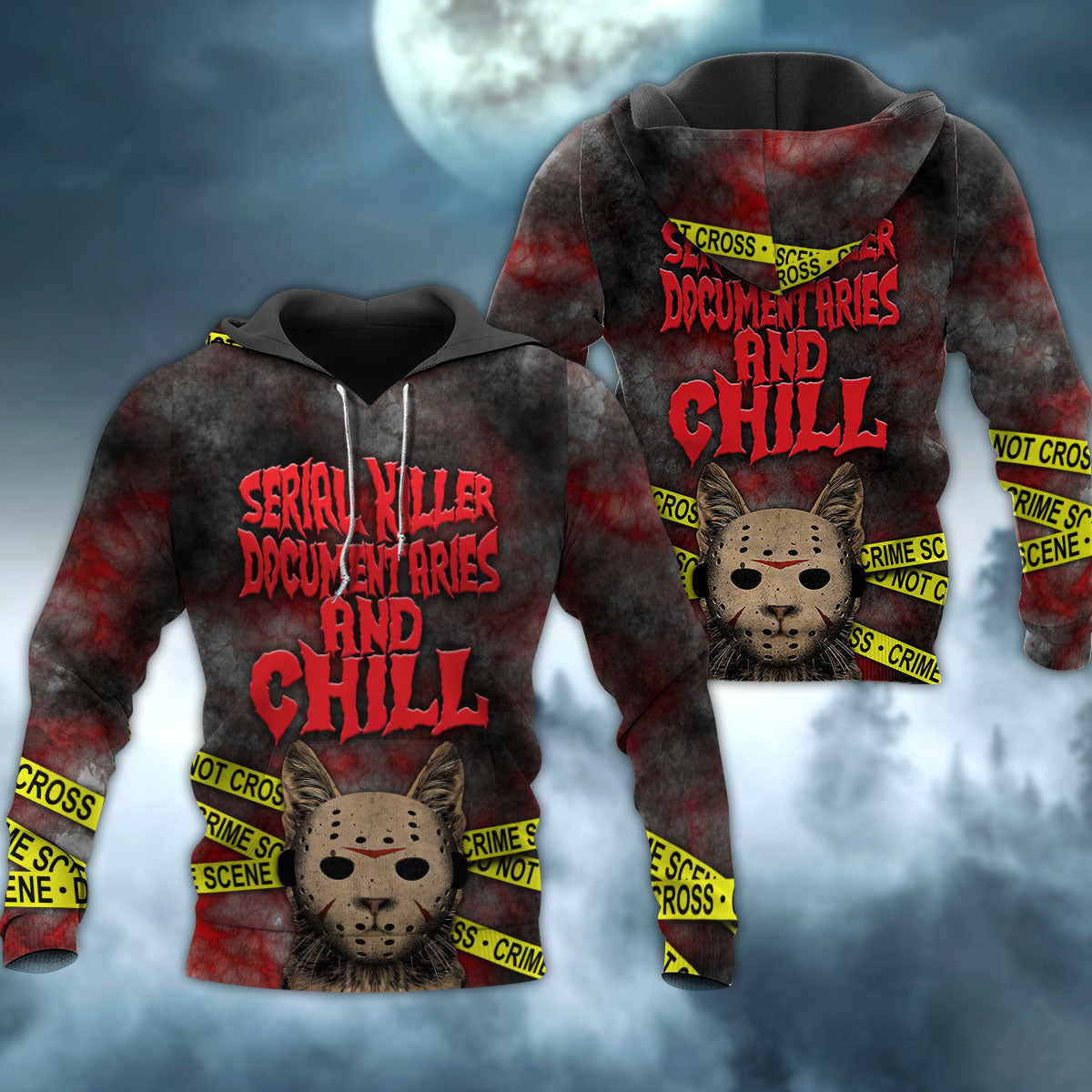 Cat Spooky Movie Night Hoodie For Halloween Adventures Comfortable Style And Seasonal Gifting