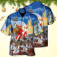 Festive Christmas Reindeer Gift Hawaiian Shirt Pattern Detail For Summer Holidays And Outdoor Fun