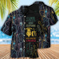 Guitar Motorcycle Hawaiian Shirt Artwork Detail For Tropical Trips And Casual Outings