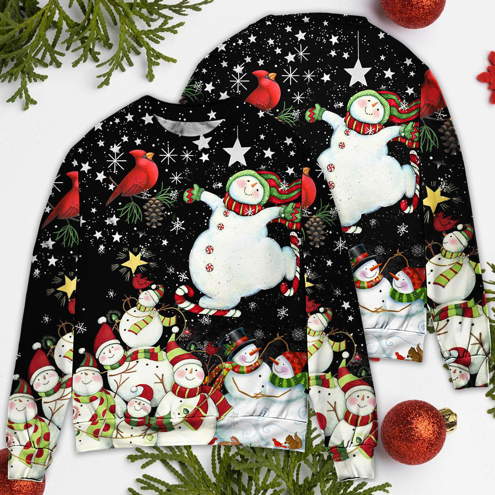 Christmas Snowman Snowy Winter Village Sweater For Seasonal Parties Cozy Gatherings And Thoughtful Holiday Gifts
