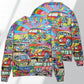 Hippie Van Colorful Peace Sweater For Festival Adventures Vacations And Relaxed Daily Styling