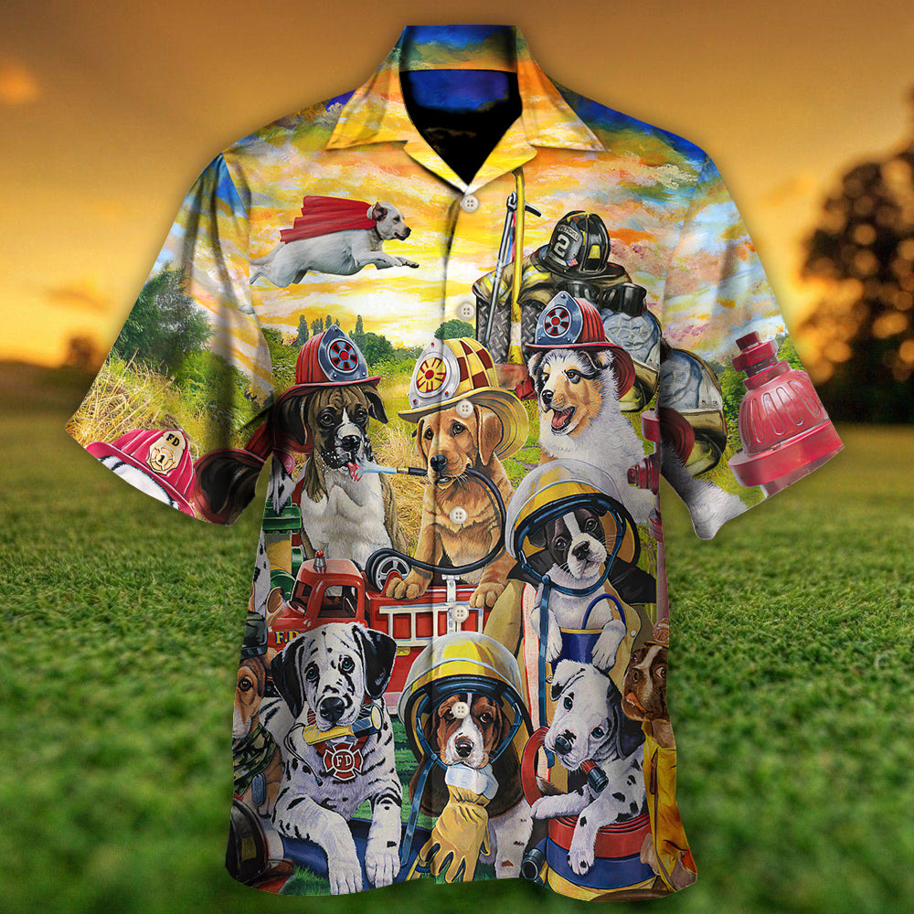 Dog Rescue Hero Helpers Rescued Favorite Breed Hawaiian Shirt Pattern Detail For Island Holidays