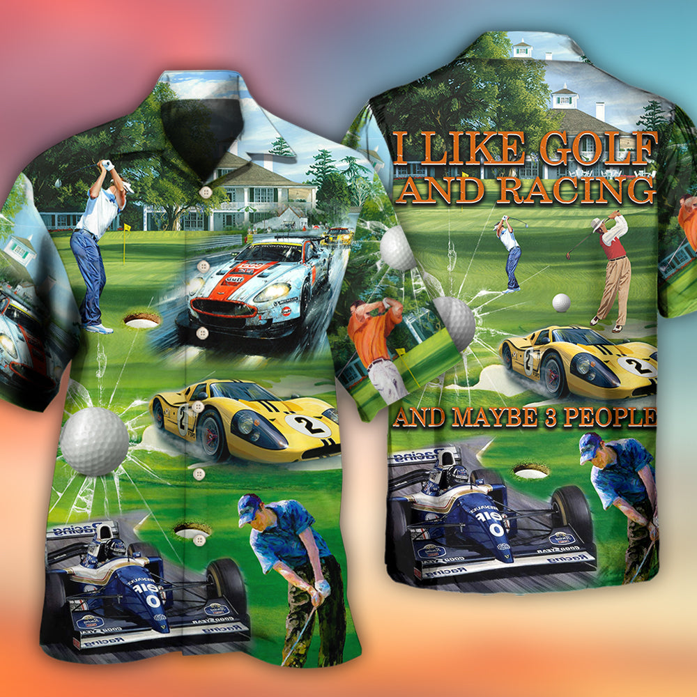 Racing Golf Hawaiian Shirt For Beach Parties And Weekend Getaways
