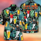 Tropical Beer Jai Alai Hawaiian Shirt Artwork Detail For Tropical Trips And Casual Outings