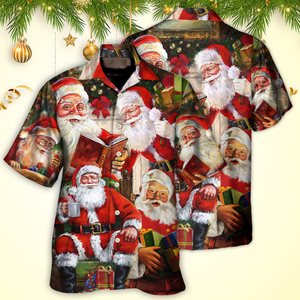 Watercolor Christmas Story Nights Gift Hawaiian Shirt Design View For Casual Summer Styling