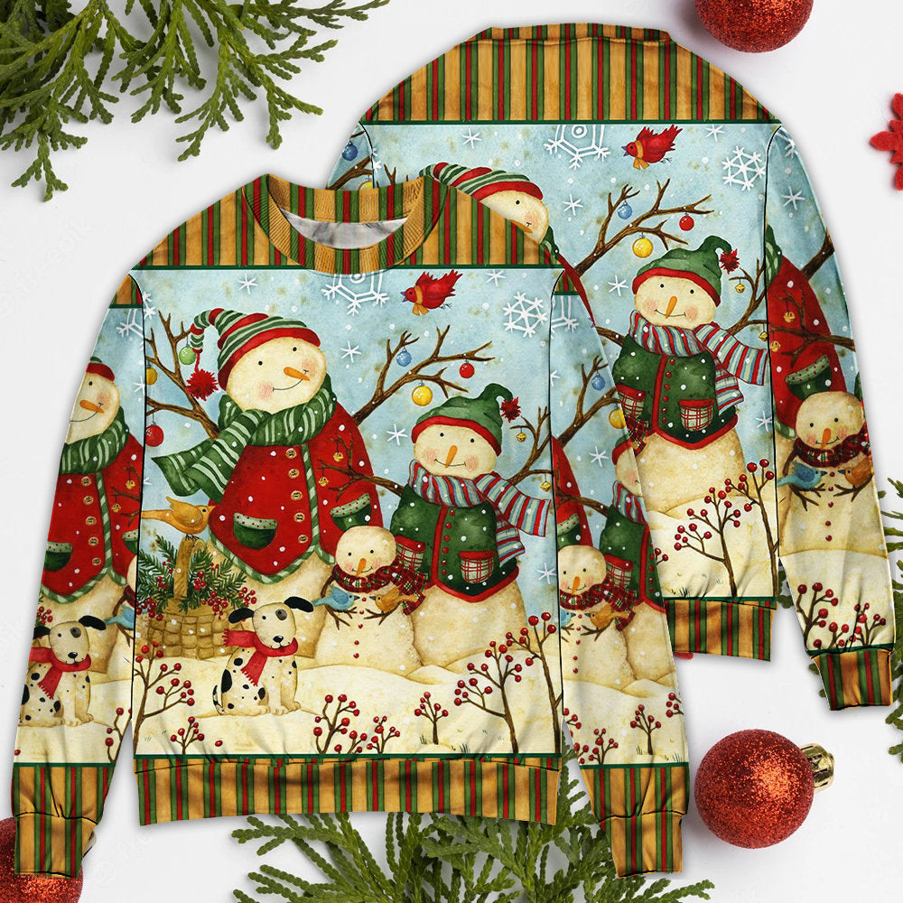 Christmas Cute Snowman Happy Xmas Sweater For Winter Parties Seasonal Adventures And Relaxed Everyday Styling