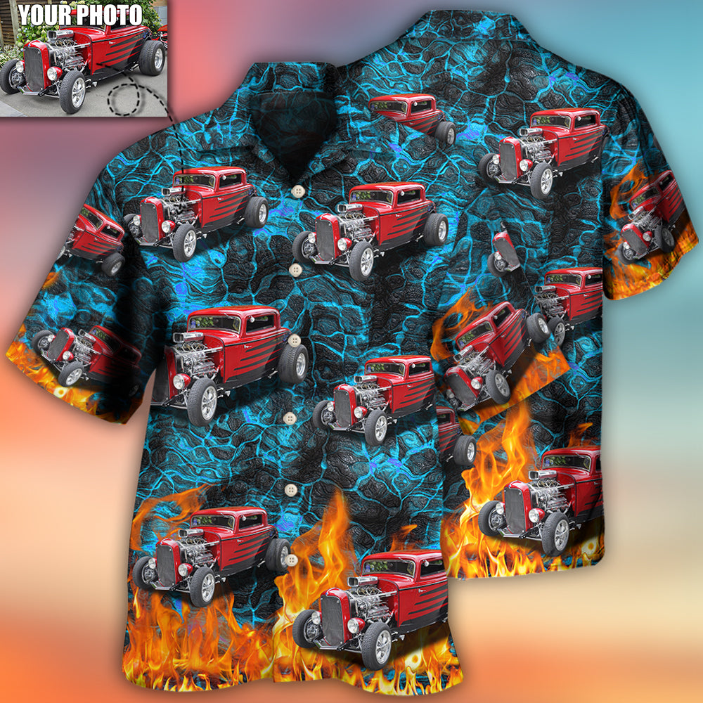 Hot Rod Various Custom Photo Hawaiian Shirt For Beach Parties And Weekend Getaways