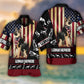 German Shepherd American Flag Hawaiian Shirt Artwork Detail For Resort Trips And Outdoor Activities