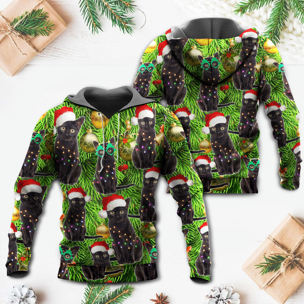 Black Cat Christmas Hoodie For Holiday Gatherings Winter Travel And Seasonal Gifting