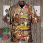 Gambling Dog Poker Hawaiian Shirt Pattern Detail For Vacation Style