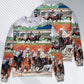 Horse Racing Wild Power Sweater For Casual Styling Weekend Outings And Creative Gift Giving