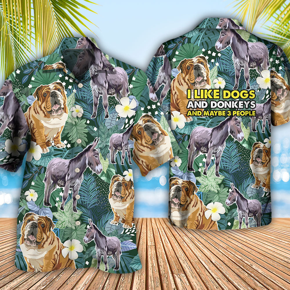 Dog Shar Pei Dogs Donkeys Hawaiian Shirt Artwork View For Coastal Escapes And Resort Style