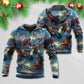 Santa Holiday Action Hoodie For Christmas Events Holiday Travel And Comfortable Casual Outfits
