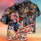 Happy Cat Independence Day Firework Hawaiian Shirt For Resort Getaways And Comfortable Summer Activities