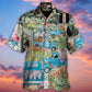 Floral Truck Delivery Hawaiian Shirt Creative Print View For Tropical Vacations