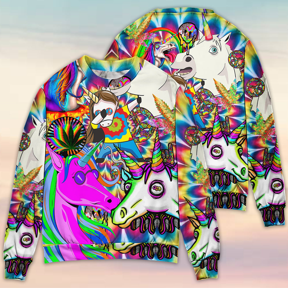 Hippie Unicorn Dream For Wonderland Sweater For Festival Adventures Vacations And Relaxed Daily Styling