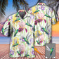 Floral Hummingbird Beautiful Custom Photo Hawaiian Shirt Design Detail For Beach Days And Holiday Travel