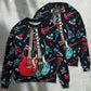 Guitar Music Enthusiast Sweater For Rehearsals Weekend Outings And Expressive Casual Styling