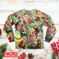 Santa World Map Christmas Love Long Sleeve Pajamas Set For Holiday Bedtime And Cozy Home Wear
