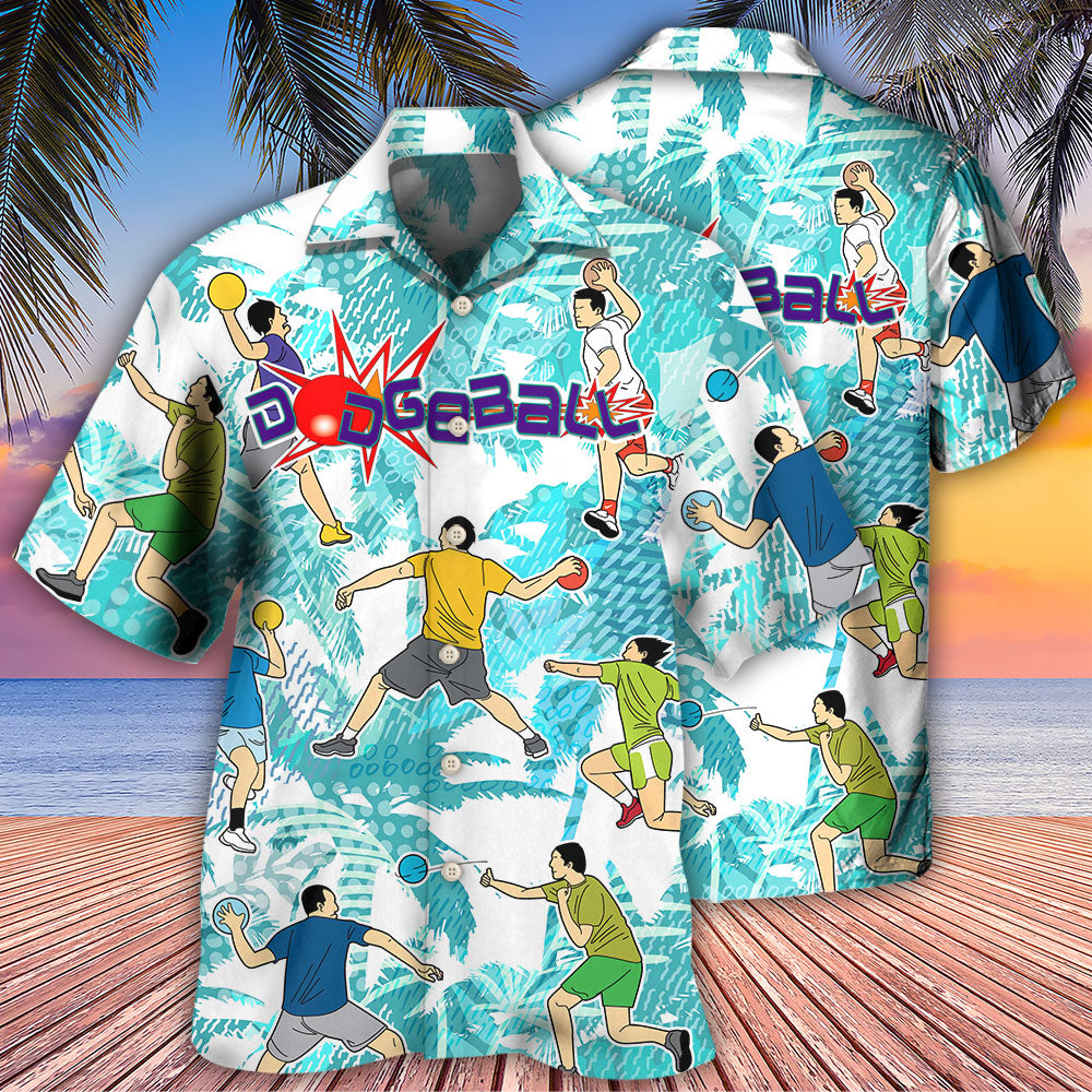 Tropical Dodgeball Ball Games Hawaiian Shirt Design Detail For Sunny Adventures And Casual Wear