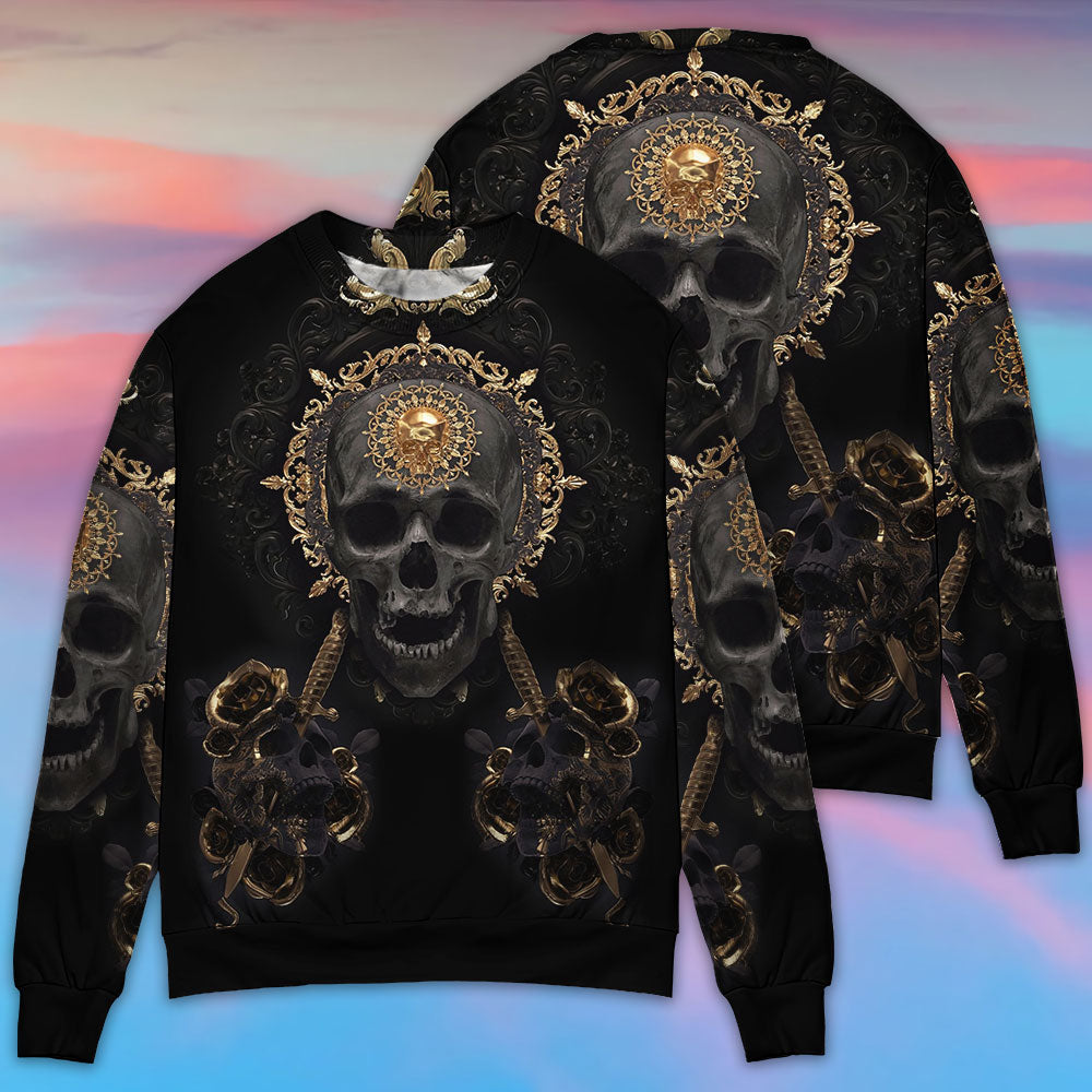 Golden Skull Royal Strength Sweater For Bold Streetwear Travel And Relaxed Everyday Styling