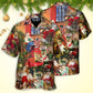 Festive Christmas Daily Hawaiian Shirt Design View For Casual Summer Styling
