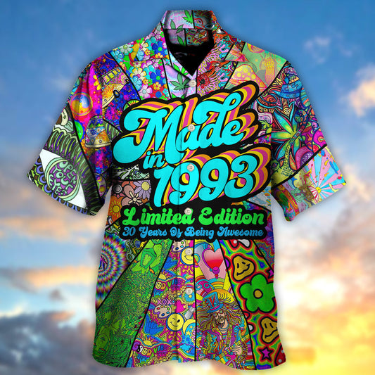 Birthday Hawaiian Shirt Artwork Detail For Tropical Trips And Casual Outings