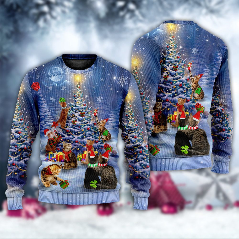 Christmas Cats Tree Sweater For Winter Celebrations Family Events And Thoughtful Gifting