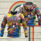 Hippie Colorful Rock Music Hoodie For Musicians Outdoor Activities And Creative Gift Ideas