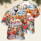 Festive Dog Snowman Christmas Tree Hawaiian Shirt Design View For Coastal Travel