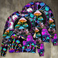 Hippie Mushroom Neon Light Colorful Sweater For Festival Adventures Vacations And Relaxed Daily Styling