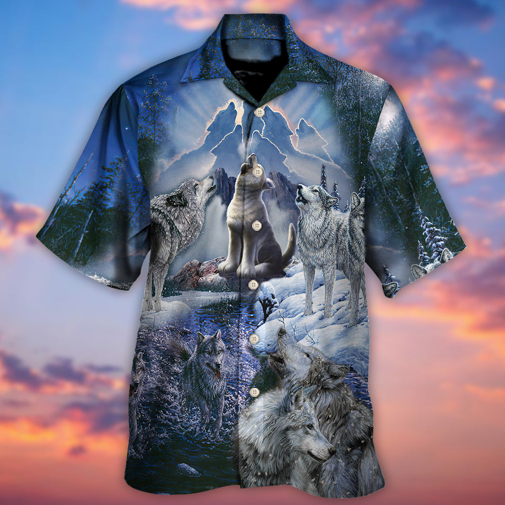 Wolf Not Lonely Alone Hawaiian Shirt All Over Print Detail For Coastal Travel