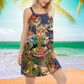 Cat Eating Ramen V-Neck Sleeveless Cami Dress For Outdoor Events And Thoughtful Gifting