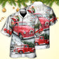 Red Truck Christmas Santa Winter Hawaiian Shirt Design View For Resort Travel And Thoughtful Gifting