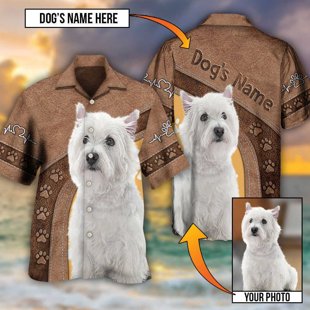 Dog Custom Photo Personalized Hawaiian Shirt Design View For Casual Summer Styling