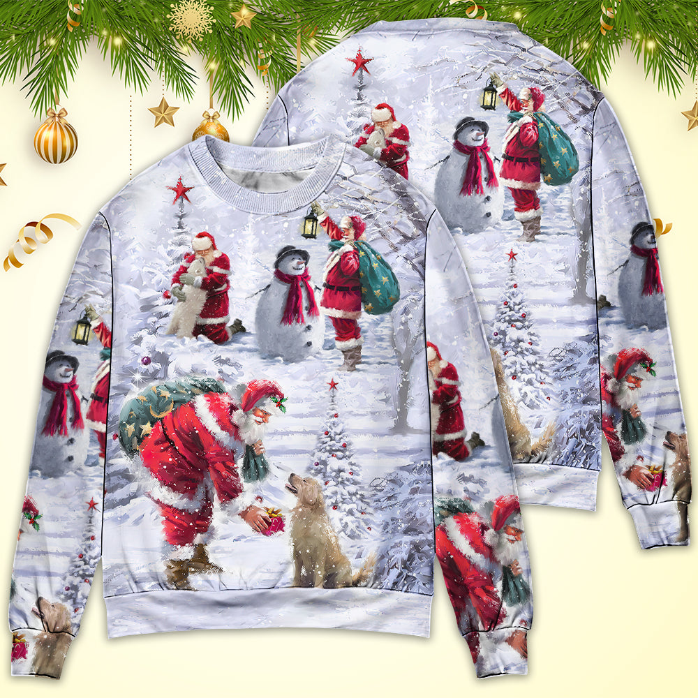 Christmas Santa Chilling With Friends Sweater For Festive Events Weekend Outings And Comfortable Winter Style