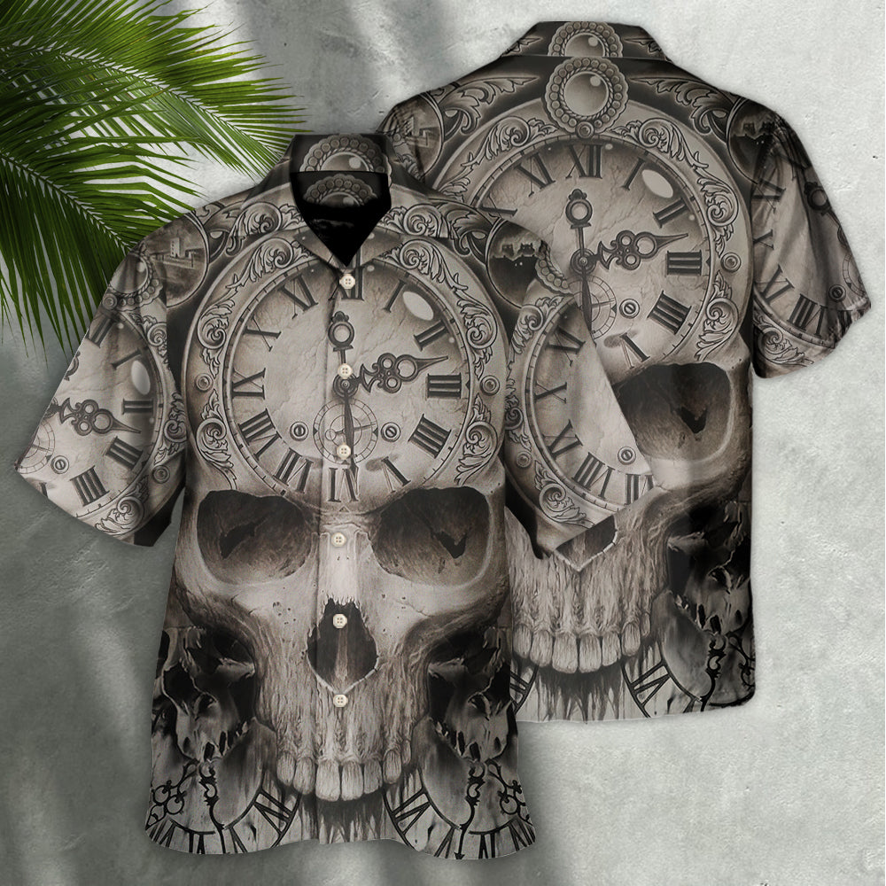 Vintage Skull Artwork Hawaiian Shirt Artwork View For Resort Wear