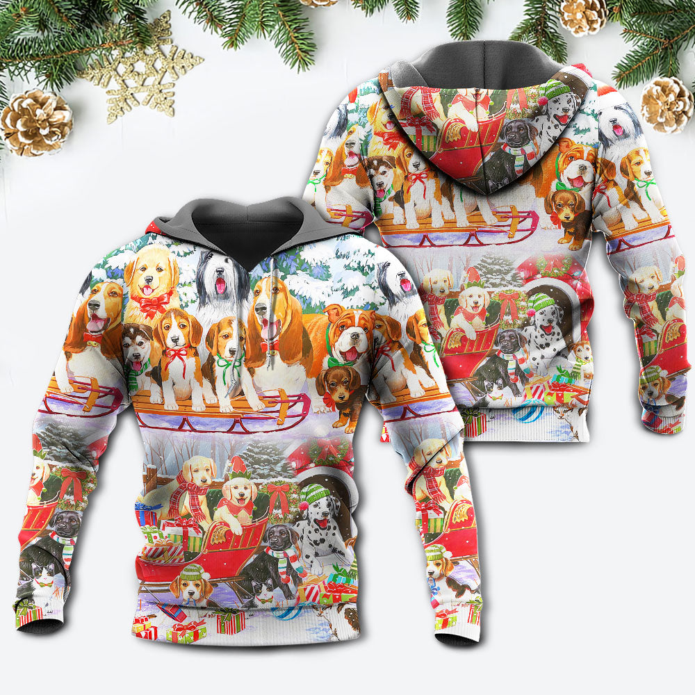 Dog Snowman Tree Christmas Hoodie For Holiday Gatherings Winter Travel And Seasonal Gifting