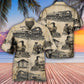 Vintage Retro Train Sketch Hawaiian Shirt Detailed Pattern View For Warm Weather Events