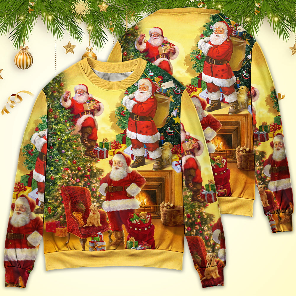 Christmas Santa Story Happy Xmas Sweater For Seasonal Parties Cozy Gatherings And Thoughtful Holiday Gifts